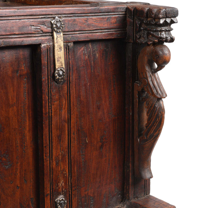 Parrot Detail From Manjus (Dowry Chest) From Banswara Tribal Region - 19thC | Indigo Antiques