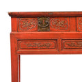 Red Lacquer Oak Altar Table From Zhejiang Province  - Late 19thC