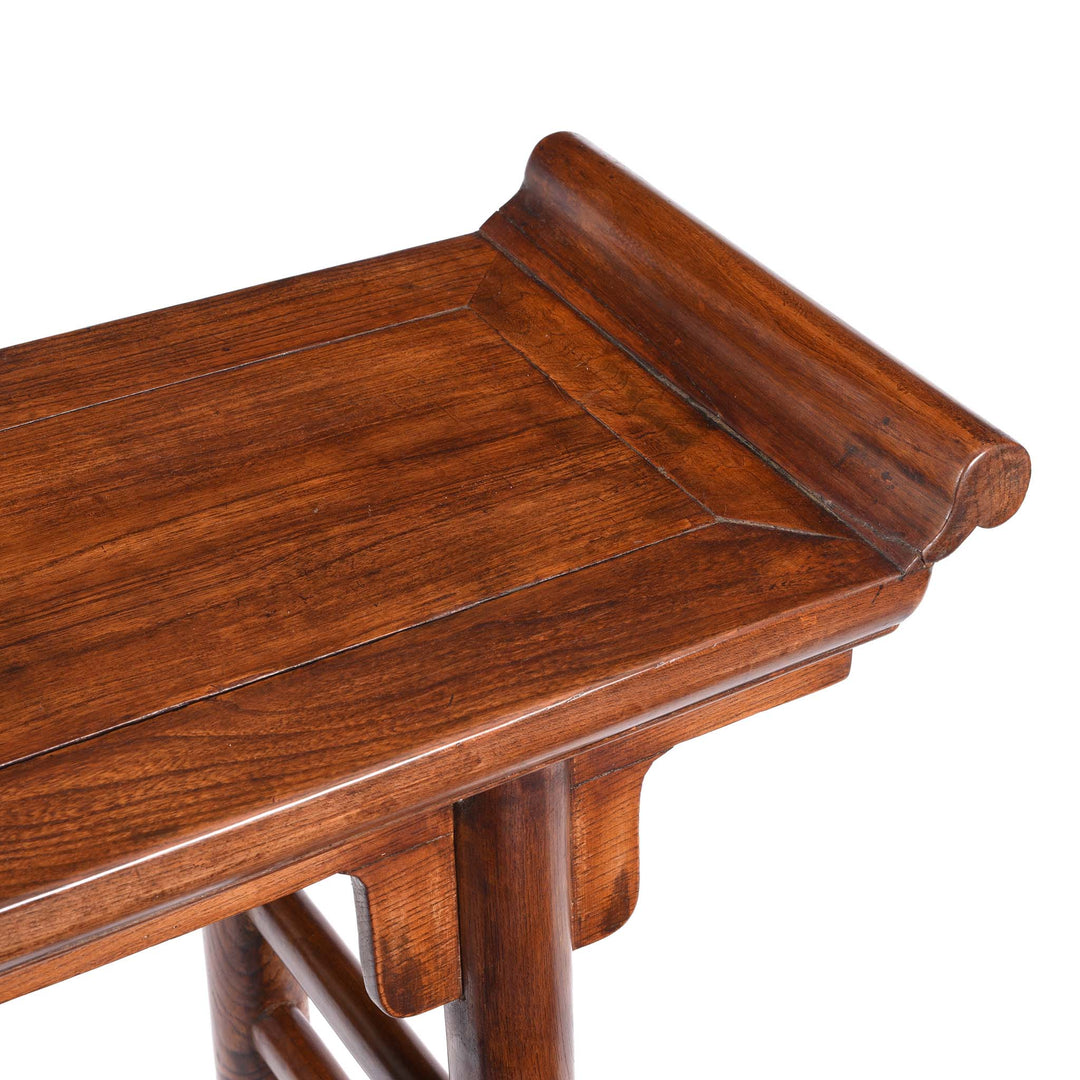 Scroll End Detail From Red Elm Altar Table From Shanxi - 19thC | Indigo Antiques