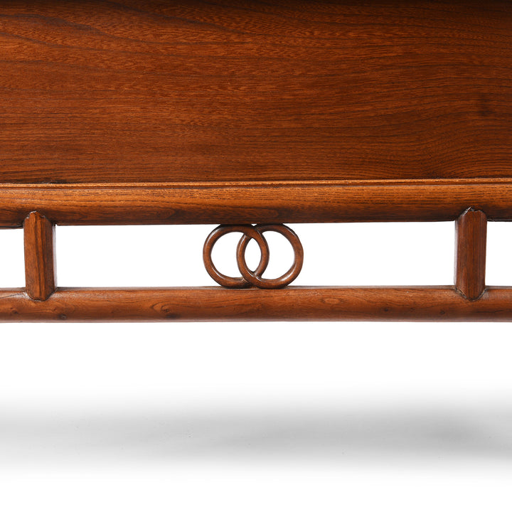 Detail From Antique Chinese Red Elm Tapered Cabinet - Qing Dynasty | Indigo Antiques