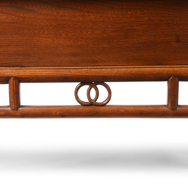 Chinese Red Elm Taper Cabinet - Qing Dynasty