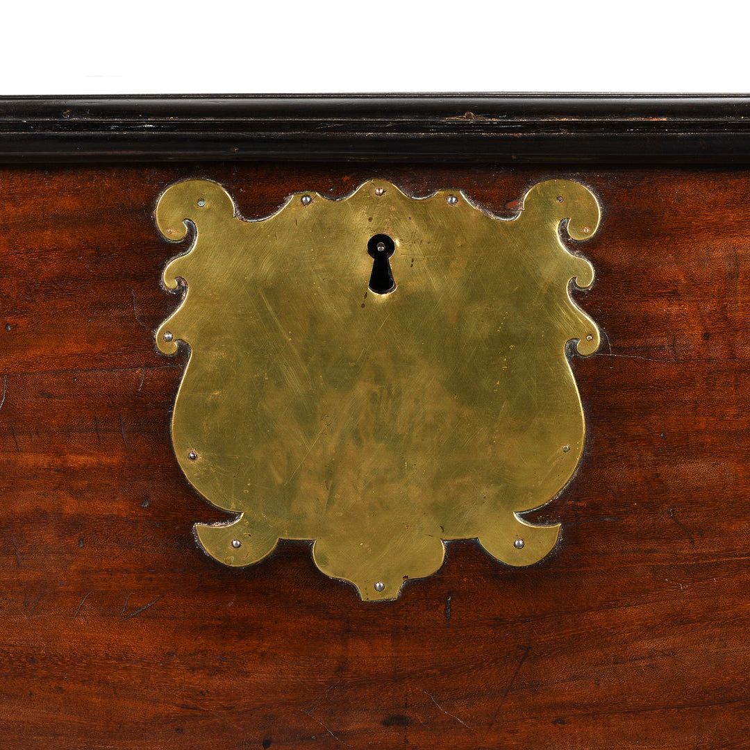 Lock Plate Detail From Indo-Dutch Satin Wood Chest From Ceylon -18thC | Indigo Antiques