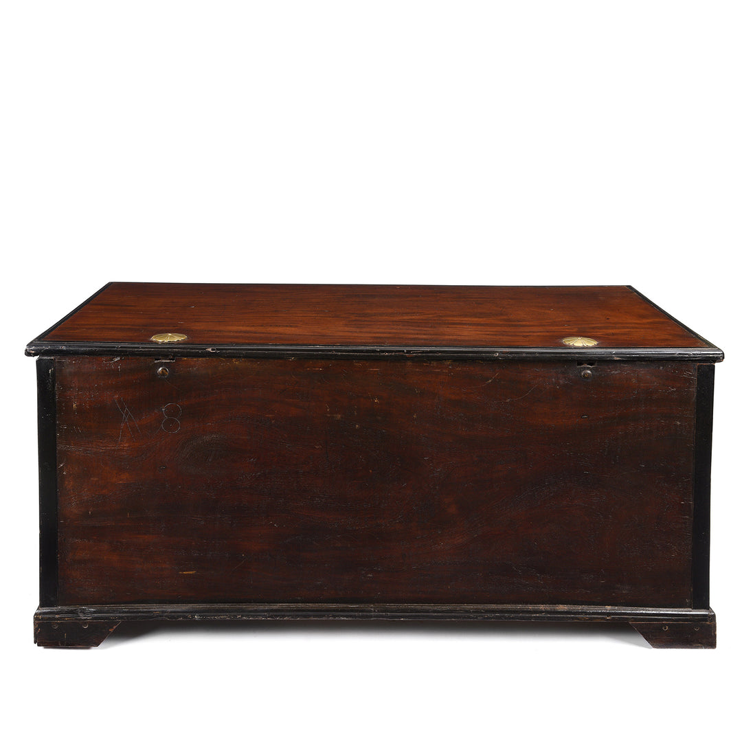 Reverse Of Indo-Dutch Satin Wood Chest From Ceylon -18thC | Indigo Antiques