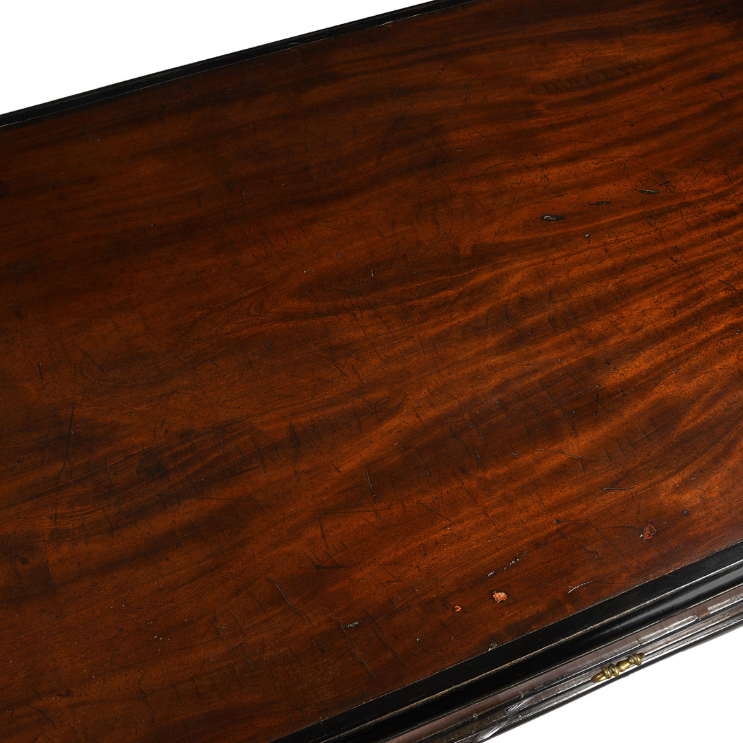 Lid Surface Of Indo-Dutch Satin Wood Chest From Ceylon -18thC | Indigo Antiques