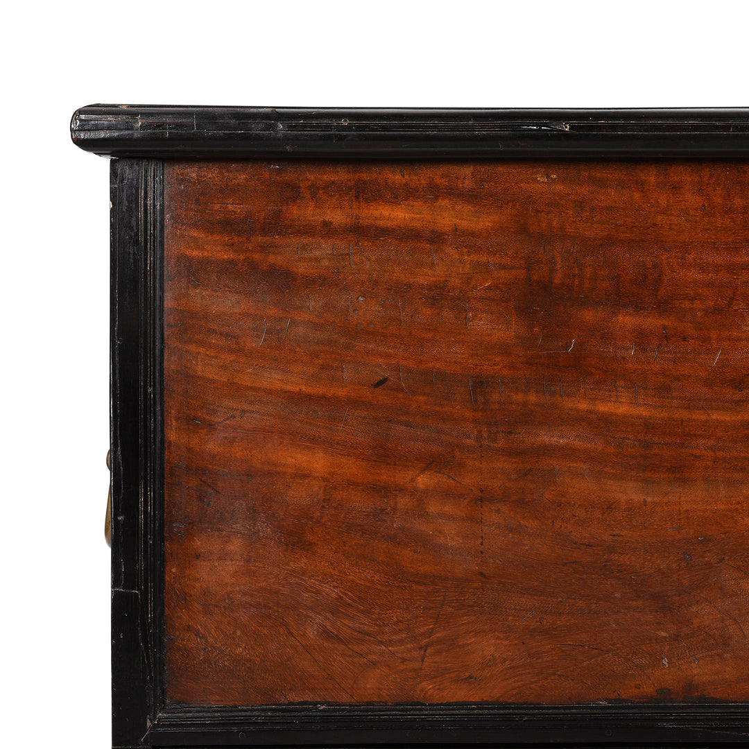 Corner Detail From Indo-Dutch Satin Wood Chest From Ceylon -18thC | Indigo Antiques