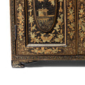 Gilt Black Lacquer Chinese Export Table Cabinet - Early 19th Century