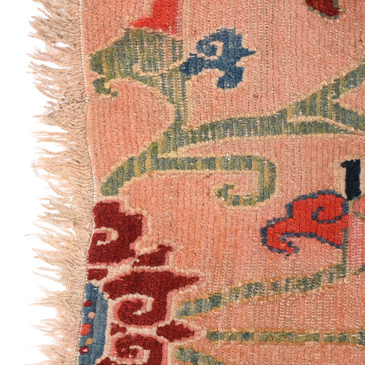 Detail From Antique Tibetan Woollen Ground Rug - 19th Century | Indigo Antiques
