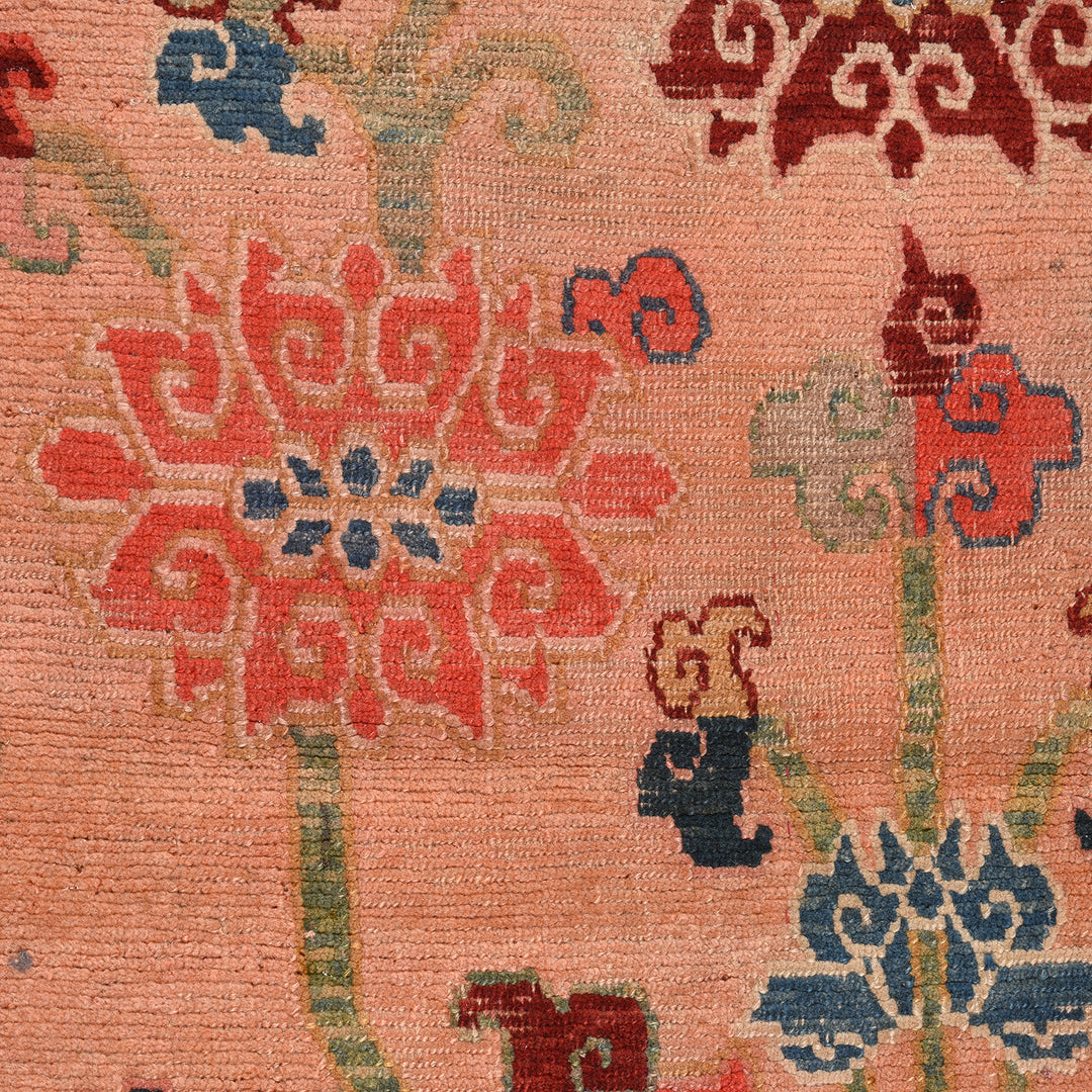 Detail From Antique Tibetan Woollen Ground Rug - 19th Century | Indigo Antiques