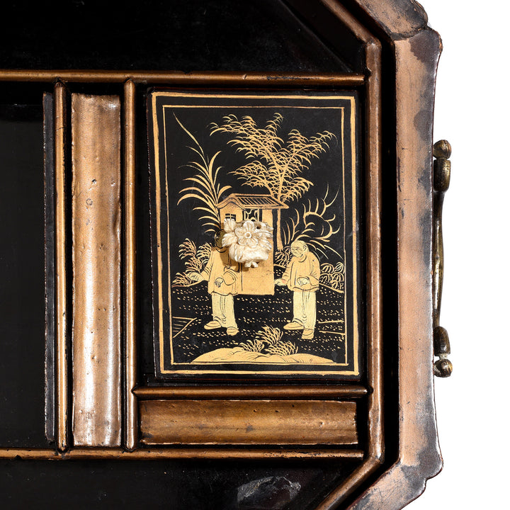 Detail From Chinoiserie Lacquer Sewing Box - Qing Dynasty Early 19thC | Indigo Antiques