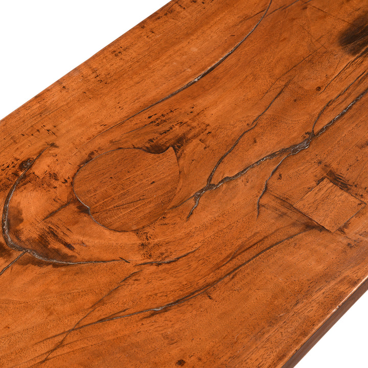 Peach Patch Detail From Walnut Chinese Altar Table From Gansu Province - 19thC | Indigo Antiques