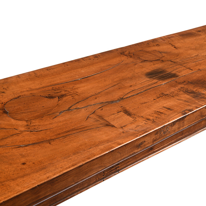 Surface Top Detail Of Walnut Chinese Altar Table From Gansu Province - 19thC | Indigo Antiques