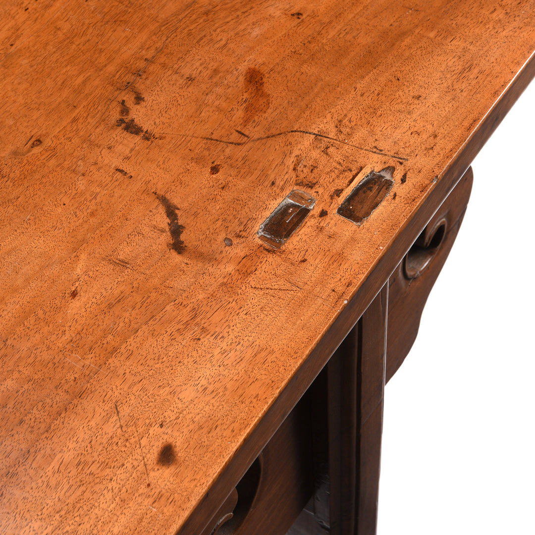 Detail From Walnut Chinese Altar Table From Gansu Province - 19thC | Indigo Antiques
