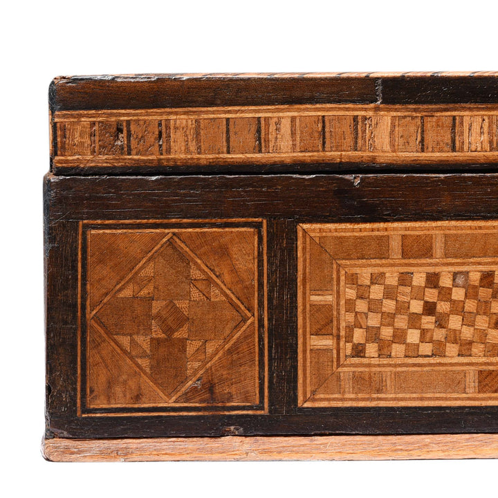 Detail From Jewellery Box Made From Burr Rosewood | Indigo Antiques