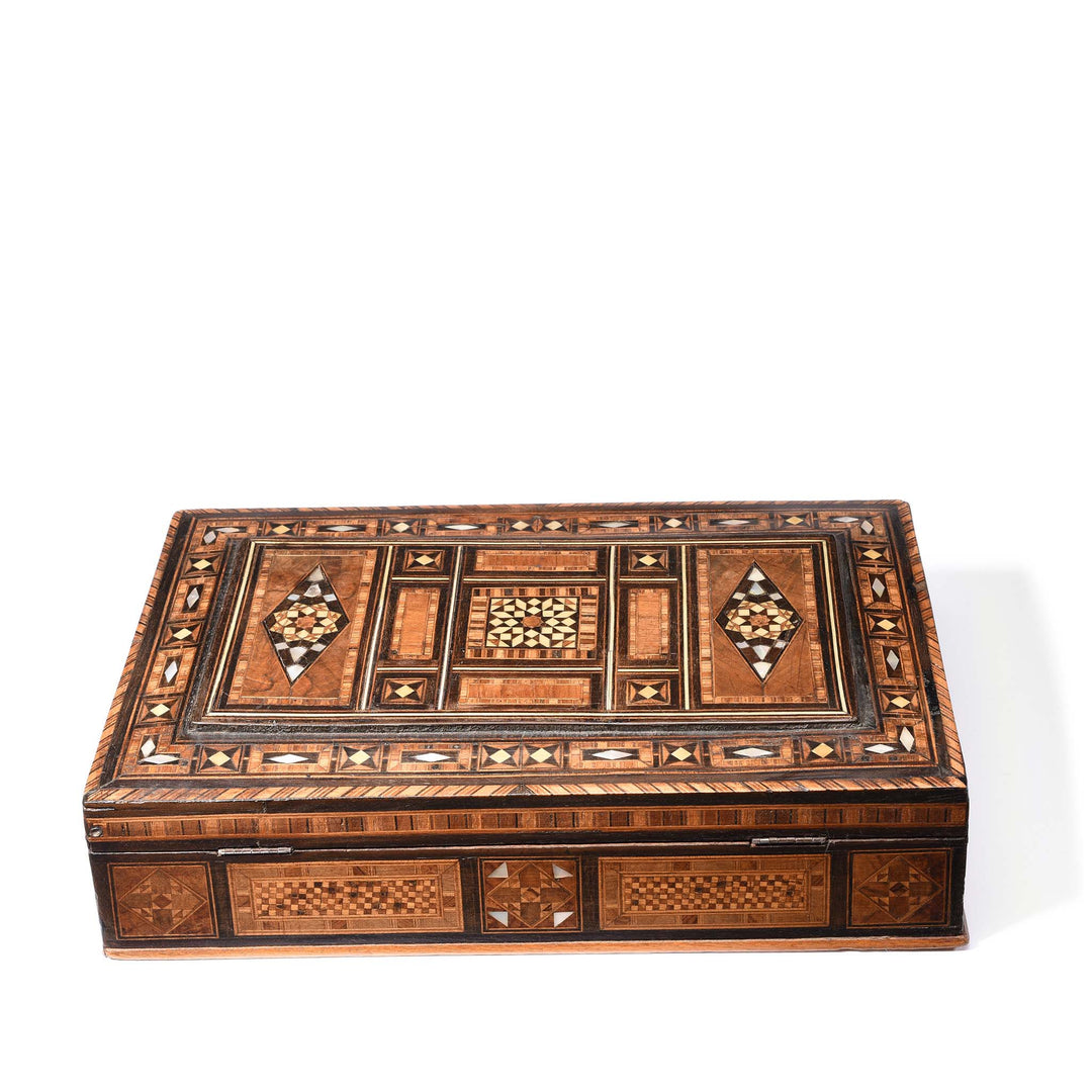 Top Down View From Jewellery Box Made From Burr Rosewood | Indigo Antiques