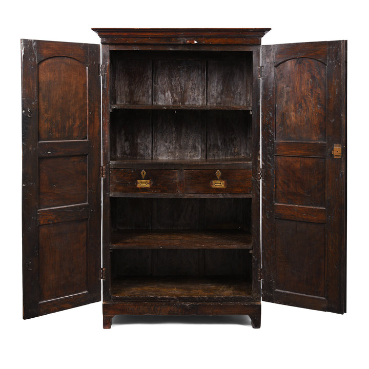 Open Detail From Anglo Indian Linen Cabinet Made from Teak - 19thC | Indigo Antiques
