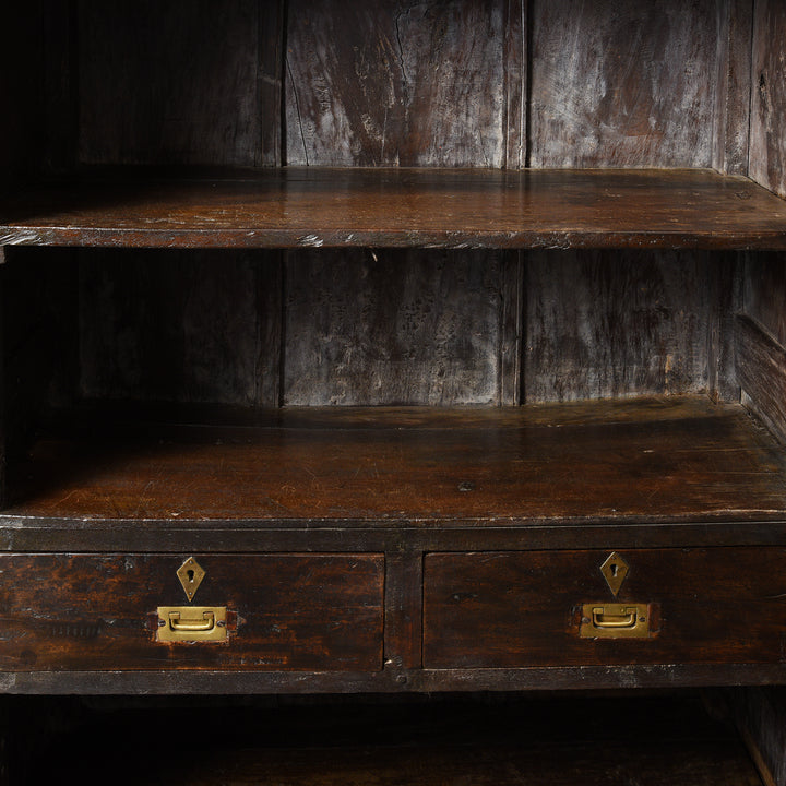 Interior Detail From Anglo Indian Linen Cabinet Made from Teak - 19thC | Indigo Antiques