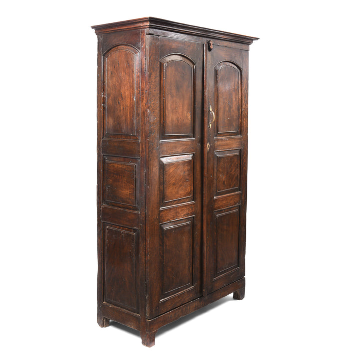Angled View Of Anglo Indian Linen Cabinet Made from Teak - 19thC | Indigo Antiques