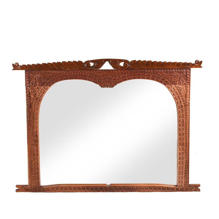 Carved Indian Teak Mirror | Indigo Antiques