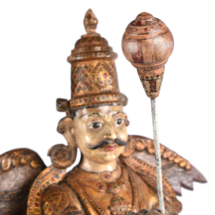 Sceptre Detail From Painted South Indian Figure of Garuda - Late 19thC | Indigo Antiques