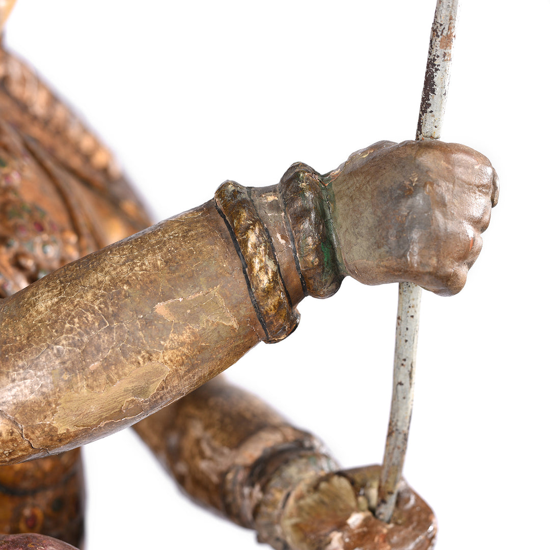 Hands Detail From Painted South Indian Figure of Garuda - Late 19thC | Indigo Antiques