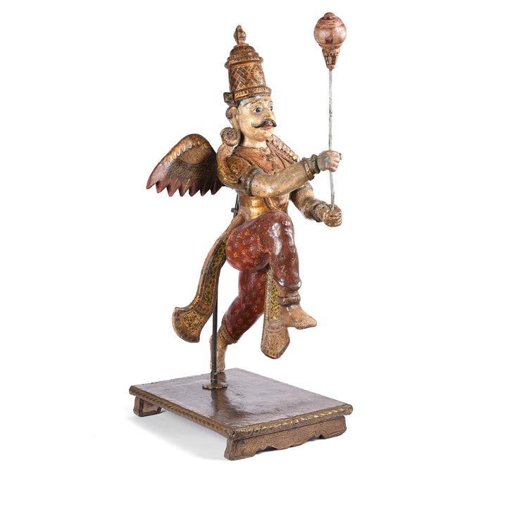 Painted South Indian Figure of Garuda - Late 19thC | Indigo Antiques