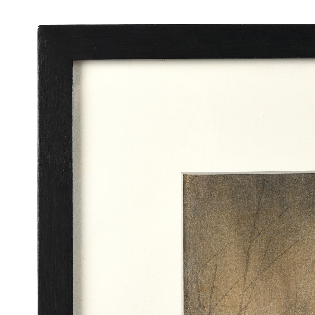 Frame Detail From Framed Japanese Woodblock Print Of Moor Hens By Ohara Koson - Early 20thC | Indigo Antiques