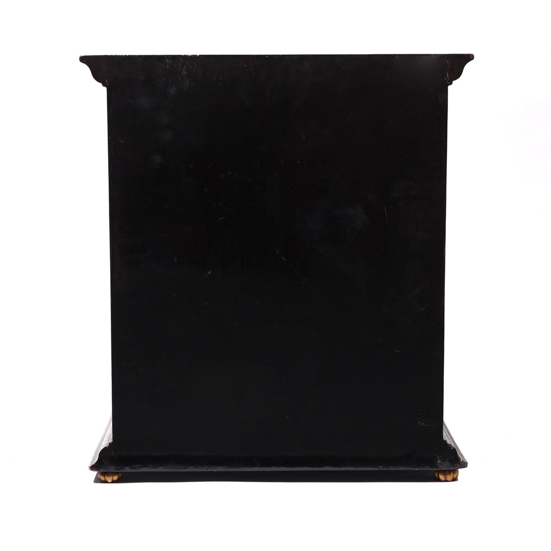 Reverse Of Artwork Detail From Gilt Black Lacquer Chinese Export Jewellery Cabinet - Early 19thC | Indigo Antiques