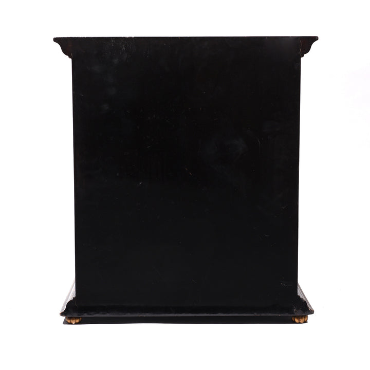 Reverse Of Artwork Detail From Gilt Black Lacquer Chinese Export Jewellery Cabinet - Early 19thC | Indigo Antiques