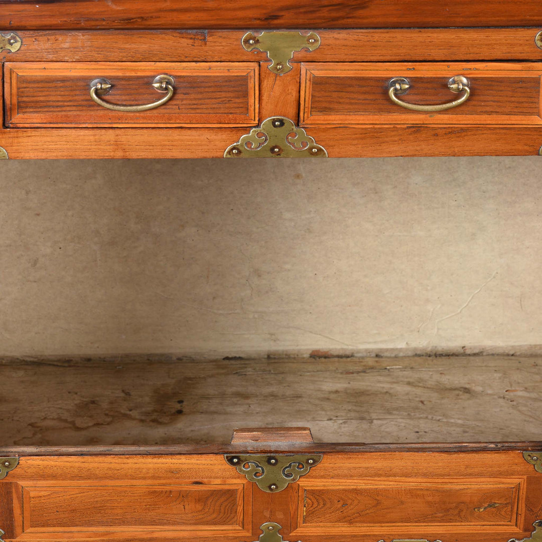 Interior Of Korean Ich Ung Jang Cabinet - Elm & Cryptomeria - Late 19thC | Indigo Antiques