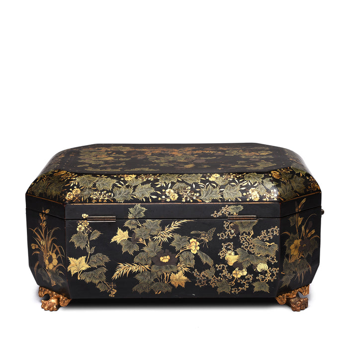 Reverse Of Chinoiserie Lacquer Sewing Box - Qing Dynasty Early 19thC | Indigo Antiques