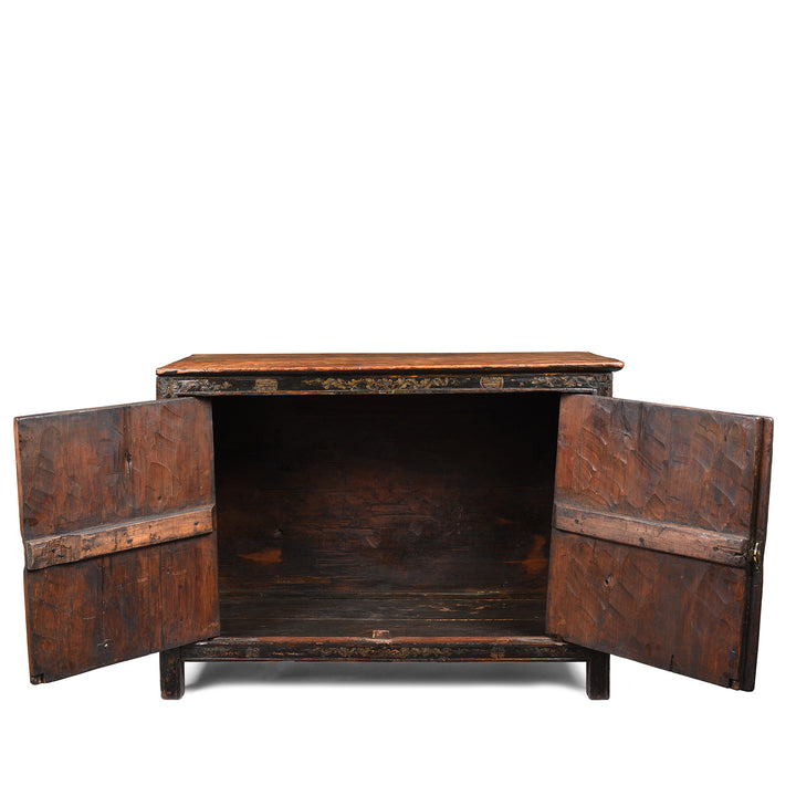 Open View Of Painted Tibetan Altar Cabinet - 18thC | Indigo Antiques