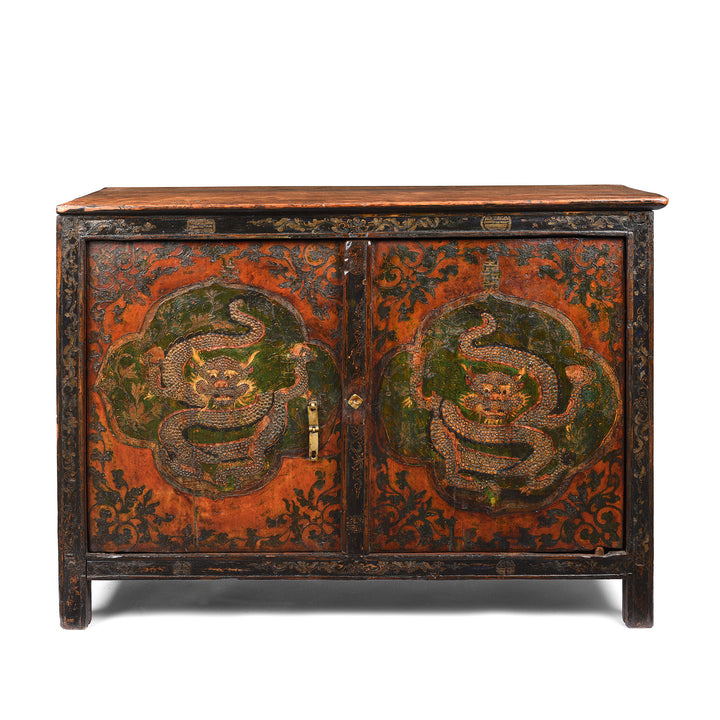 Painted Tibetan Altar Cabinet - 18thC | Indigo Antiques