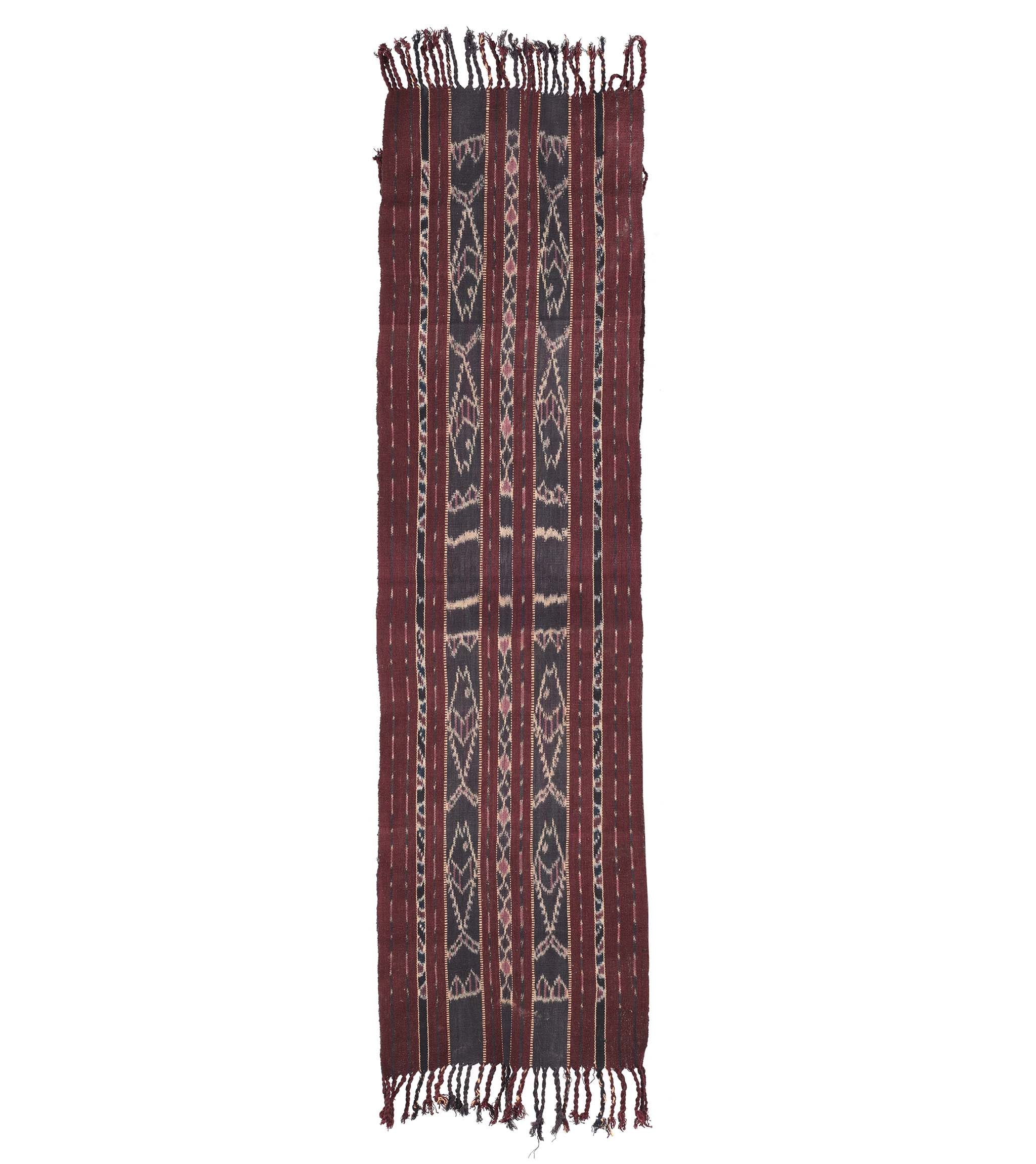 Handloom Cotton Ikat Sash From Alor - Circa 80yrs old | Indigo Antiques