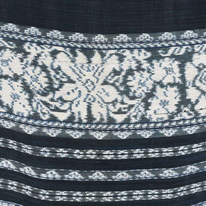 Detail From Antique Indigo Cotton Ikat Sarong from Flores - Circa 90yrs Old | Indigo Antiques