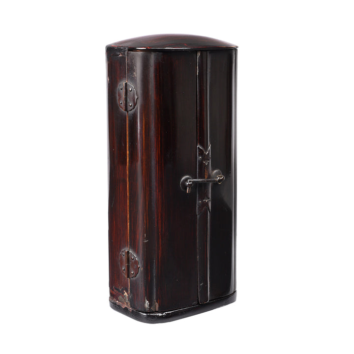 Angled Closed View Of Antique Japanese Lacquer Zushi Buddha Shrine - Meiji Period (1868-1912) | Indigo Antiques
