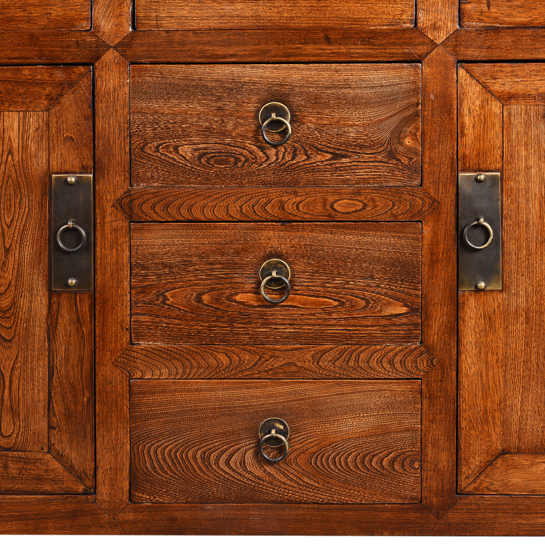 Detail From Chinese Elm & Poplar Sideboard - 19thC | Indigo Antiques