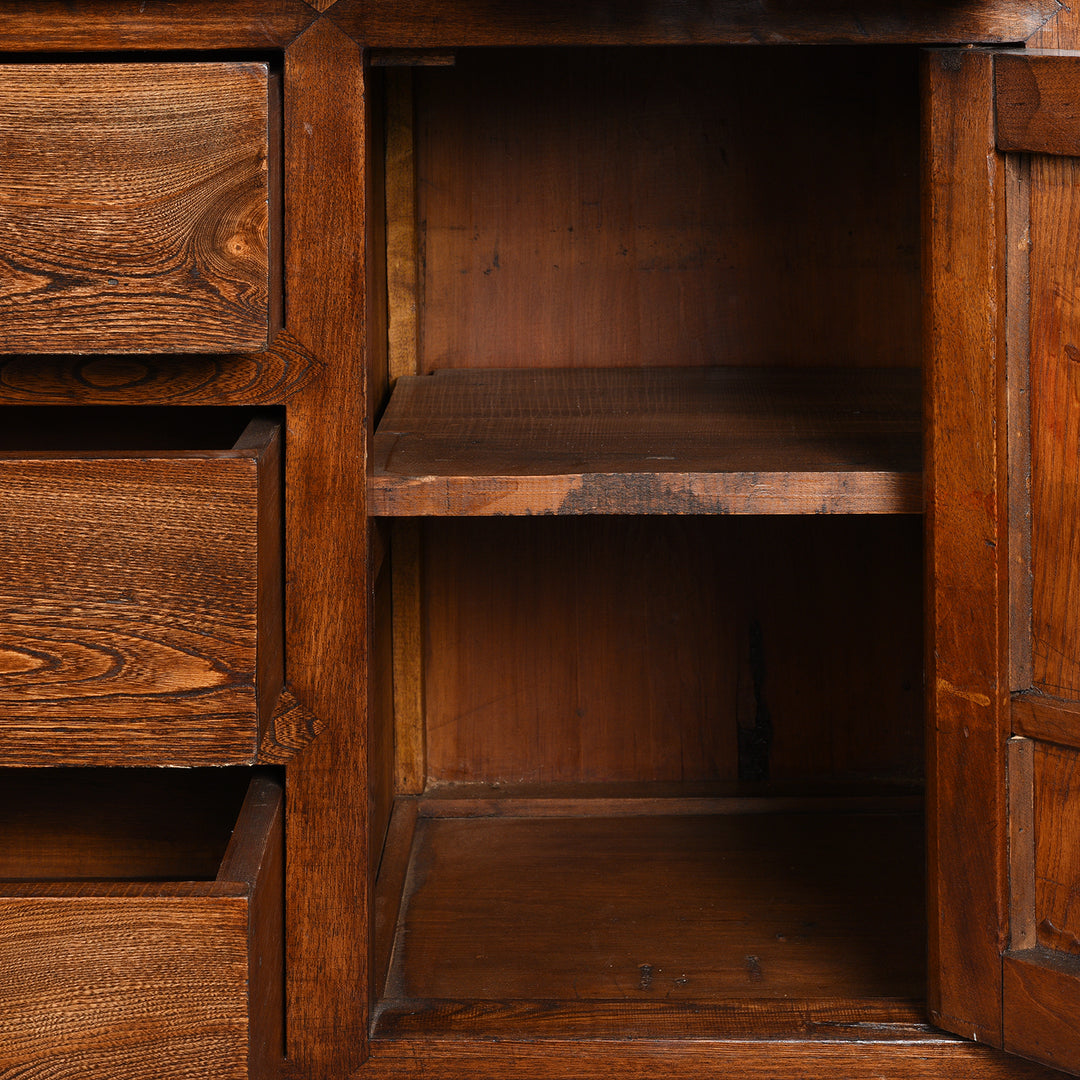 Cupboard Interior From Chinese Elm & Poplar Sideboard - 19thC | Indigo Antiques