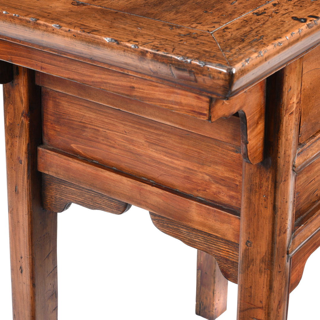 Detail From Pear & Cypress Ming Style Table From Jiangsu, China - 19thC