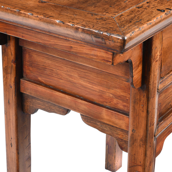 Detail From Pear & Cypress Ming Style Table From Jiangsu, China - 19thC