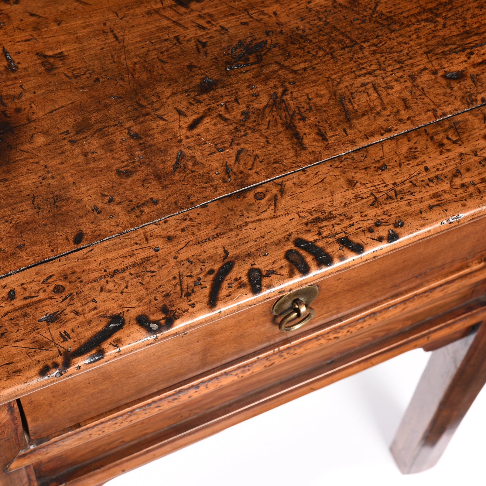 Burn Marks On Pear & Cypress Ming Style Table From Jiangsu, China - 19thC