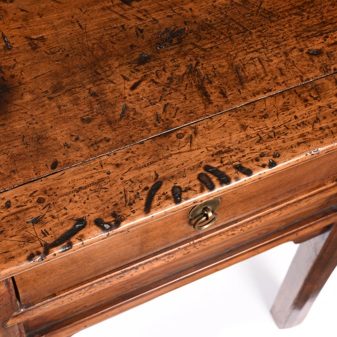 Burn Marks On Pear & Cypress Ming Style Table From Jiangsu, China - 19thC