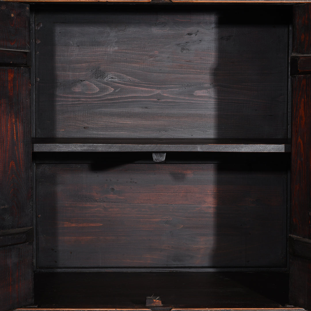 Interior Of Painted Reproduction Tall Tibetan Cabinet | Indigo Antiques