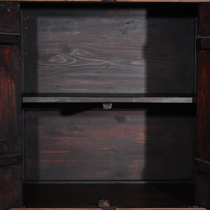 Interior Of Painted Reproduction Tall Tibetan Cabinet | Indigo Antiques