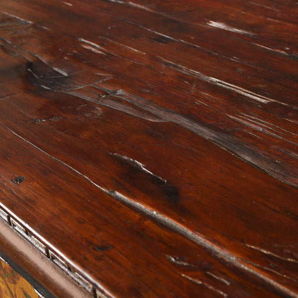 Painted Tibetan Cabinet With Original Paint - 19thC