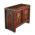 Painted Tibetan Pegam Side Cabinet - 18thC