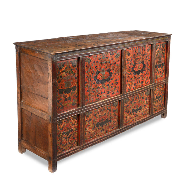 Painted Altar Cabinet from Tibet - 19thC