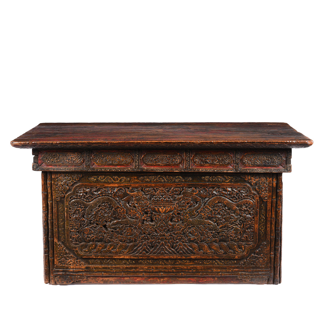 Painted Choksar Prayer Table from Tibet - 18thC | Indigo Antiques
