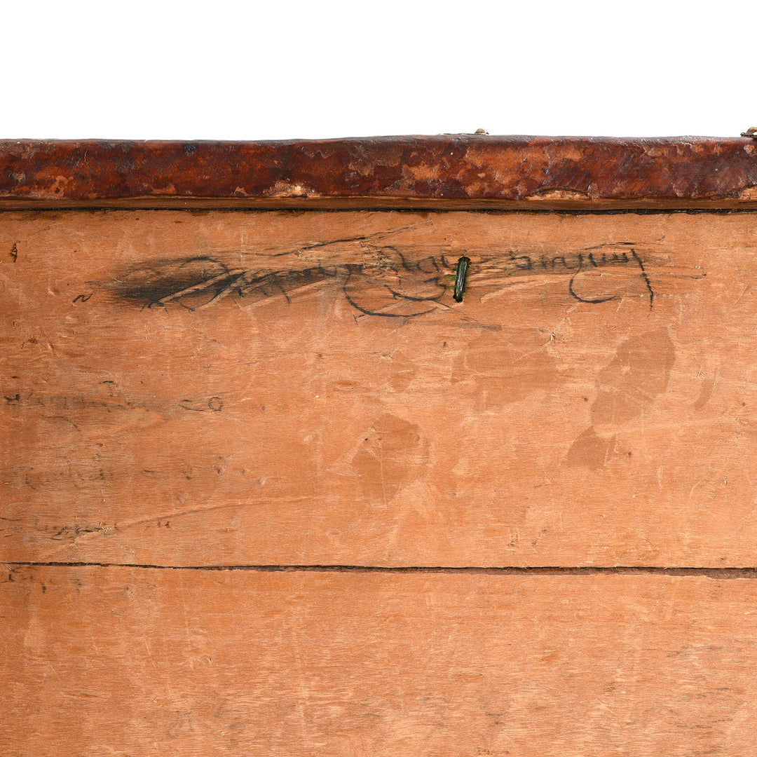 Detail From Tibetan Brass Bound Leather Trunk - 19thC | Indigo Antiques