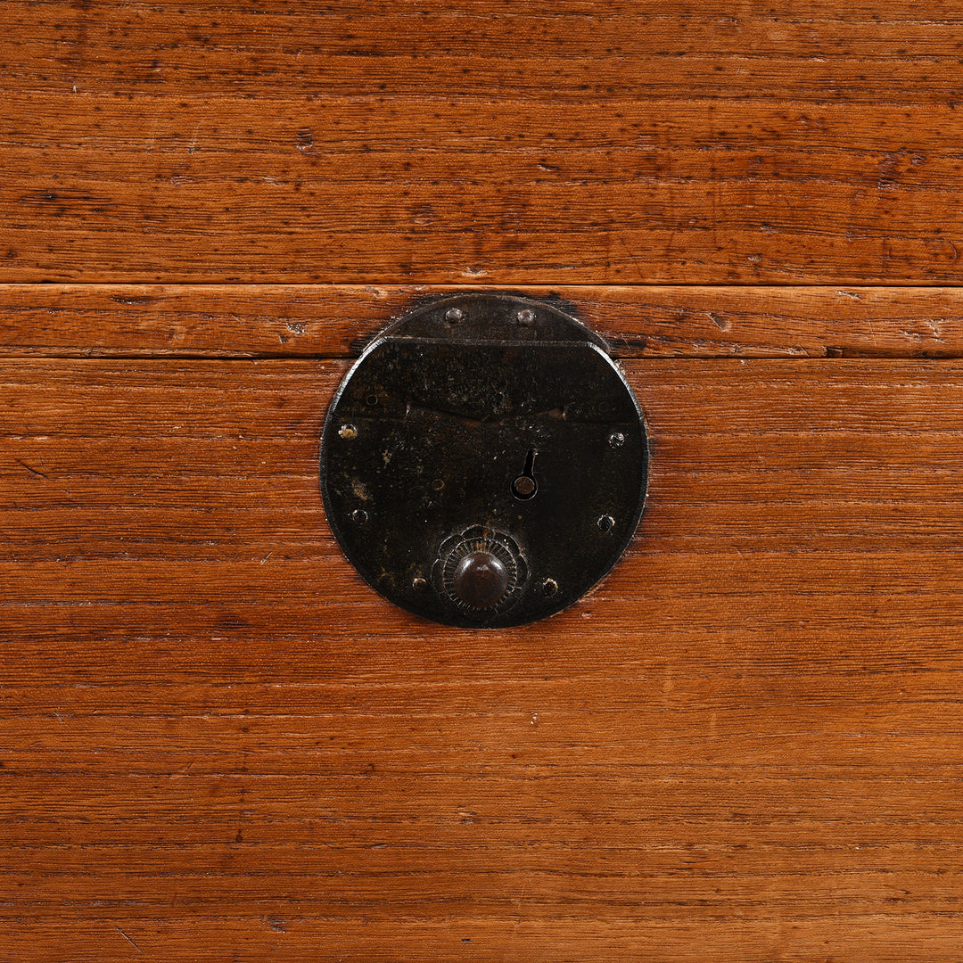 Lock Detail From Japanese Chest - Japanese Choba Dansu  - Meiji Period | Indigo Antiques]