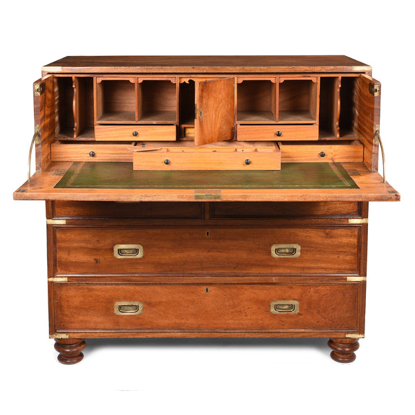 Chinese Export Secretaire Campaign Chest - Late 19thC
